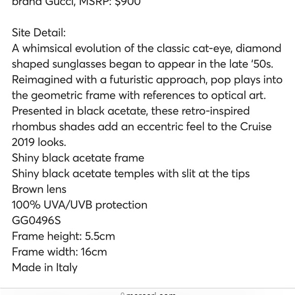 Authentic Gucci cat eye sunglasses ❤️ - Picture 9 of 10